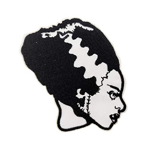 3 Bride of Frankenstein Embroidered Iron On or Sew On Patch Halloween Cosplay Costume Badge