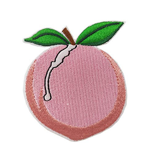 Peachy Peach Pink Hat Pin Embroidered Iron On or Sew On Patch Gay Pride Gift