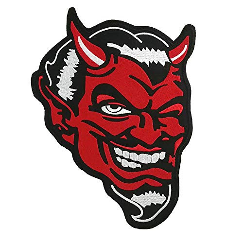 10 Jumbo Red Devil Satan Lucifer Motorcycle MC Embroidered Iron On Sew On Patch for Biker Vest
