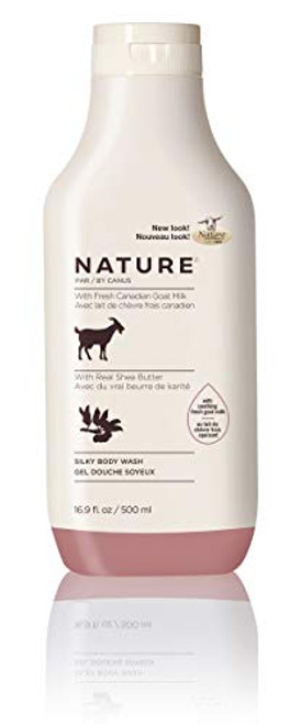 Nature By Canus Silky Body Wash Shea Butter 169 Oz With Smoothing Fresh Canadian Goat Milk Vitamin A B3 Potassium Zinc and Selenium