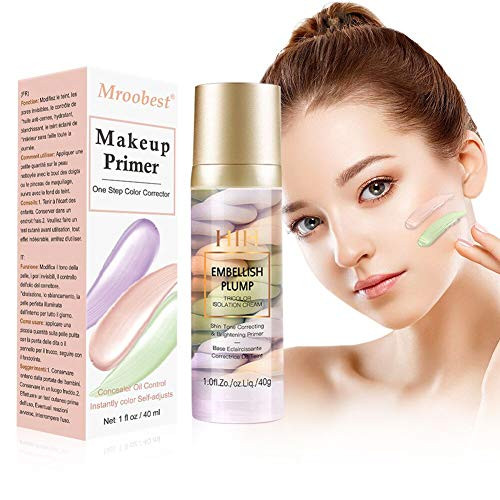 Makeup Primer One Step Color Corrector Isolation Cream Skin Tone Correcting and Brightening Primer Invisible Pore Cover Acne Marks Oil Control Moisturizing