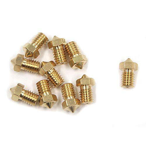 Mironey M6 3D Printer Nozzle 04mm Brass Nozzle Extruder Print Head for 175mm Filament E3D V5V6 3D Printer Pack of 10 Mironey M6 3D Printer Nozzle 04mm Brass Nozzle Extruder Print Head for 175mm Filament E3D V5V6 3D Printer Pack of 10