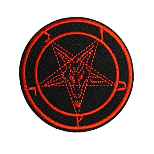 Baphomet Red Satanic 666 Pentagram Devil Venom Embroidered Iron on sew on Patch