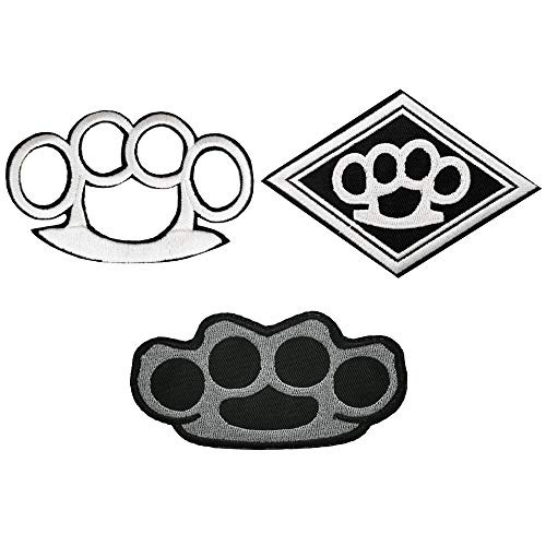 Knuckle Rings MC Embroidered Iron On Sew On Patch for Biker Vest