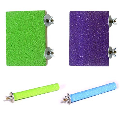 4Pack Colorful Bird Perch Stand Platform Natural Wood Parrot Perch Stand Platform Paw Grinding Stick for Pet Parrot Budgies Parakeet Cockatiels Conure Lovebirds Bird Cage Accessories Exercise Toys 4Pack Colorful Bird Perch Stand Platform Natural Wood Parrot Perch Stand Platform Paw Grinding Stick for Pet Parrot Budgies Parakeet Cockatiels Conure Lovebirds Bird Cage Accessories Exercise Toys