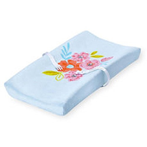 Koala Baby Room To Grow Aqua Floral Plush Changing Pad Cover