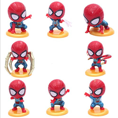 NB8pc Spiderman cake toppers cupcake tooper Spiderman themed birthday party candle Spiderman birthday cupcake toppers party cake decoration