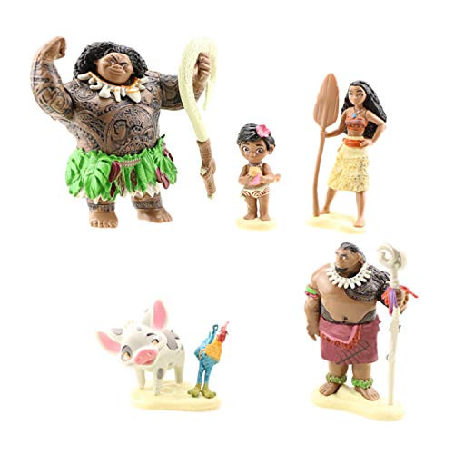 6pc MOANA figurines Cut cake toppers moana girls birthday party candle moana dolls birthday cupcake toppers and cake toppers party cake decoration 6 Figure Topper Cake Toy Doll 6pc MOANA figurines Cut cake toppers moana girls birthday party candle moana dolls birthday cupcake toppers and cake toppers party cake decoration 6 Figure Topper Cake Toy Doll