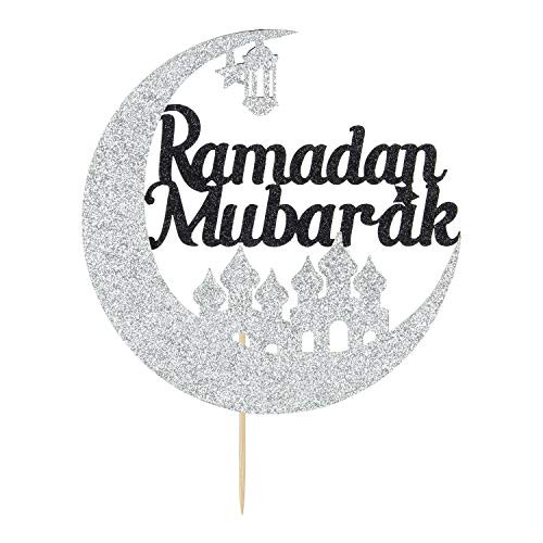 Glitter Ramadan Mubarak Cake Topper Eid Festival Muslim Islam Party Decoration Supplies 2020 Hajj Mubarak Umrah Mubarak Islamic Party SignBlackSilver Glitter Ramadan Mubarak Cake Topper Eid Festival Muslim Islam Party Decoration Supplies 2020 Hajj Mubarak Umrah Mubarak Islamic Party SignBlackSilver