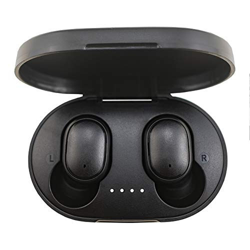 Mini Wireless Earbuds Black Bluetooth Earphones inEar Portable with Charging Case Microphone