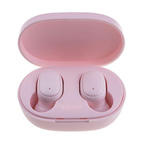 Mini Wireless Earbuds Pink Bluetooth Earphones inEar Portable with Charging Case Microphone