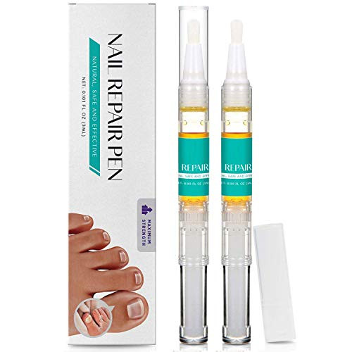 AngelicMisto Fingernail and Toenail Repair Pen 2pcs Nail Solution Nail Eliminator Repairs and Protects Toenail and Fingernail from Discoloration Brittle and Crack