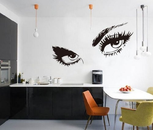 Amaonm Large Audrey Hepburn's Eyes Removable Vinyl Quotes Wall Decals DIY Wall Stickers & Murals for Kids Room Living Room Bedroom Decoration (19.7" H x 37.4" W)