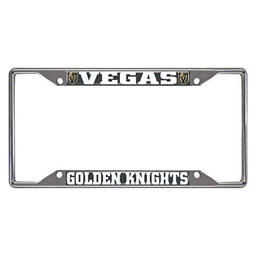 SLS Vegas Golden Knights NHL Colored Metal License Plate Frame SLS Vegas Golden Knights NHL Colored Metal License Plate Frame
