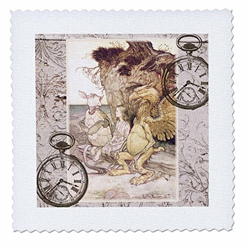 3dRose qs_110235_1 Vintage Art Alice in Wonderland-Quilt Square, 10 by 10-Inch 3dRose qs_110235_1 Vintage Art Alice in Wonderland-Quilt Square, 10 by 10-Inch