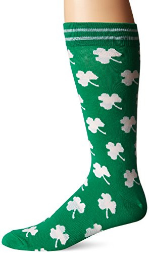 K Bell Mens Classics Novelty Crew Socks Shamrocks Green Shoe Size 612