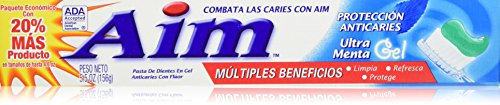 Aim Aim Cavity Protection Toothpaste Mint Gel 6 oz Pack of 3