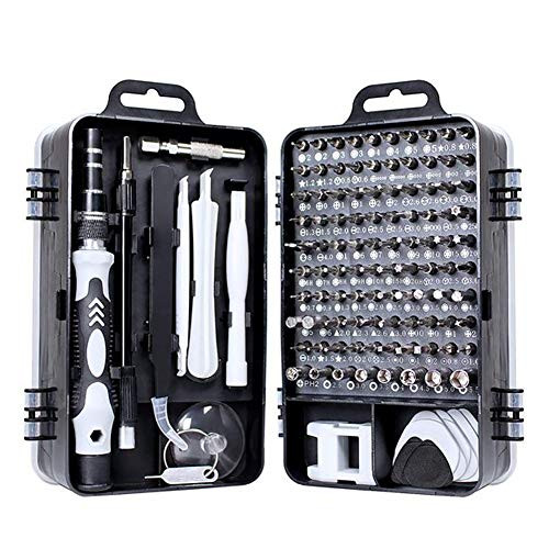 Screwdriver Kit115 in 1 Precision Screwdriver Set Mini Screwdriver Set Magnetic Computer Repair Tool Kit Pc Screwdriver Set with Case Torx Set for iPhoneElectronicsPs3sHobby Tools Black