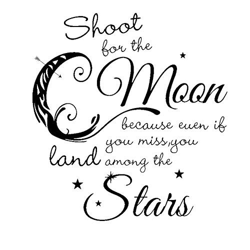 Wall Stickers Murals Home Decor Moon for Living Room Wall Decals Home Improvement Paint Wall Treatments Wall Decals Murals Decor Vinyl Removable Mural Paper moon001