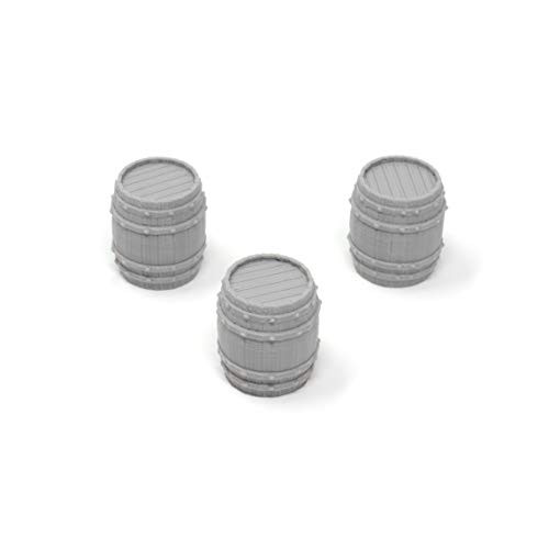 Arctic 3D 3 Pack Wooden Barrels Miniature Model Set 28mm for Dungeons  Dragons Pathfinder RPG Wargaming DND DD Tabletop Terrain Gloomhaven Frostgrave Large