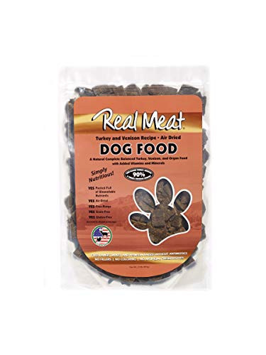 Real Meat Company Air Dried Turkey  Venison Dog Food 2Lb Bag