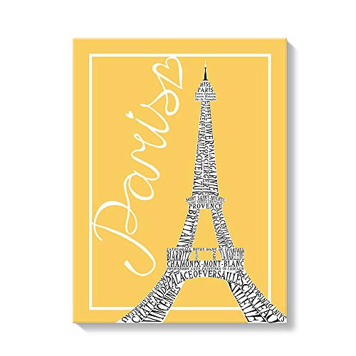Talesay Yellow Canvas Wall Art Eiffel Tower Modern Artwork Fashion Paris France Picture Painting Picture Stretched and Framed Home Decor Ready to Hang for Living Dining Room Bedroom Office 12x16 Inch Talesay Yellow Canvas Wall Art Eiffel Tower Modern Artwork Fashion Paris France Picture Painting Picture Stretched and Framed Home Decor Ready to Hang for Living Dining Room Bedroom Office 12x16 Inch