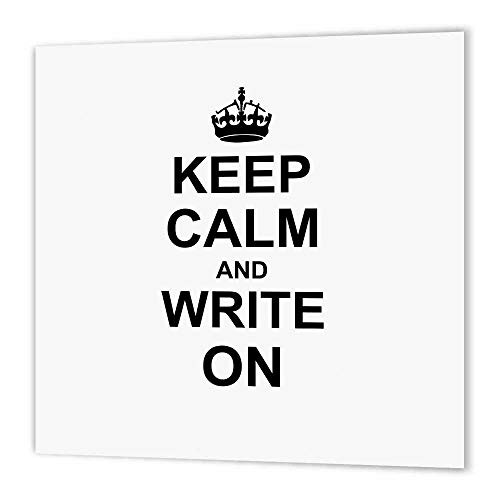 3dRose ht_157787_2 Keep Calm and Write On-Carry on Writing-Author PhD Fun-Iron on Heat Transfer Paper for White Material, 6 by 6-Inch 3dRose ht_157787_2 Keep Calm and Write On-Carry on Writing-Author PhD Fun-Iron on Heat Transfer Paper for White Material, 6 by 6-Inch