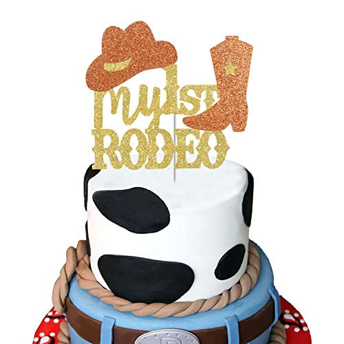 My 1st Rodeo Cake Topper Gold Glitter Western Themed Cake DecorBaby Shower CowboyCowgirl First Birthday Party Decoration My 1st Rodeo Cake Topper Gold Glitter Western Themed Cake DecorBaby Shower CowboyCowgirl First Birthday Party Decoration