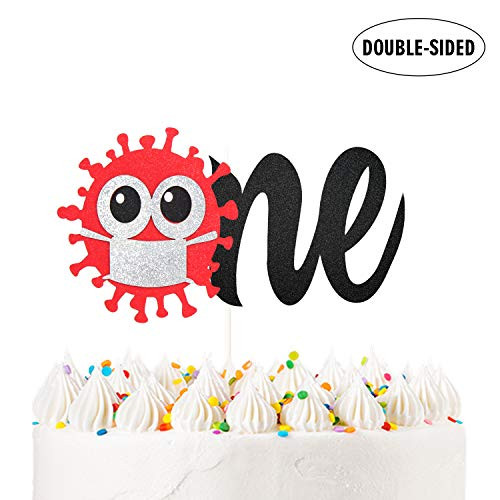 Quarantine One Cake Topper Quarantine First Birthday Cake Topper Quarantine Party Decoration Suppliers