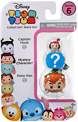 Disney Tsum Tsum Series 6! 3-Pack Figures: Captain Hook/Mystery/Peter Pan