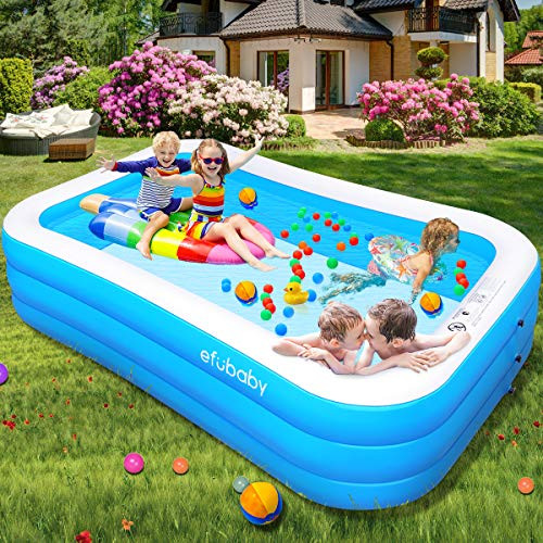 efubaby Inflatable Pool 95 X 56 X 22 Kid Pools Inflatable Swimming Pools Toddler Pool Blow up Pools Family Pool for Baby Kiddie Adult Ages 3 Outdoor Garden Backyard Ground Party Swim Center efubaby Inflatable Pool 95 X 56 X 22 Kid Pools Inflatable Swimming Pools Toddler Pool Blow up Pools Family Pool for Baby Kiddie Adult Ages 3 Outdoor Garden Backyard Ground Party Swim Center