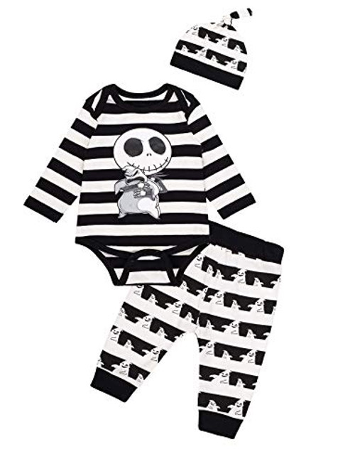 Kewlent Halloween Baby Boy Outfit Nightmare Before Christmas Pants Set and Skull Clothes ?Black?1218 Months? Kewlent Halloween Baby Boy Outfit Nightmare Before Christmas Pants Set and Skull Clothes ?Black?1218 Months?