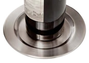 Set of 4 Brushed Stainless Steel Smooth Pratique Wine Bottle Coasters