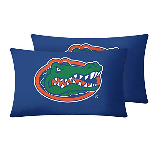 MTSports University Throw Pillow Covers Pillow Cases Decorative Pillowcase Protecter with Zipper Without Insert Set of 2 Florida Gators 12 x 20