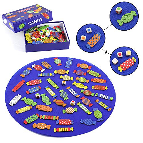 PAKESI Find Candy GameMemory Game Tabletop Game for Kids Families Party Matching Game Educational Toys for Kids Toddlers 34567 Years Old Boys  Girls Gift