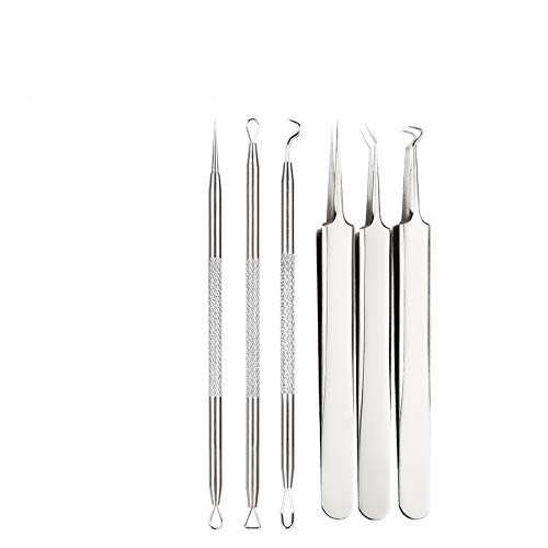 ONLYBETTER Blackhead Remover Comedone Extractor Pimple Popper Tool Kit 6 Pack Acne Kit for Blackhead Whitehead Popping Zit Removing
