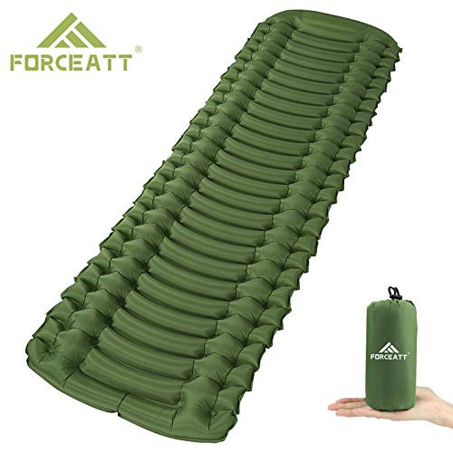 FORCEATT Camping Sleeping Mat Inflatable Camping Mat with Pillow Builtin Pump Durable Waterproof Compact Ultralight Hiking Mat Ultralight Hiking Pad for TentTravel Backpacking Hiking