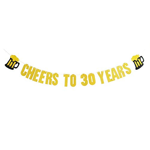 Cheers 30th Birthday DecorationsGod Glitter 30 Birthday and 30 Anniversary Party DecorationsCheers to 30 Years Bunting Banner Cheers 30th Birthday DecorationsGod Glitter 30 Birthday and 30 Anniversary Party DecorationsCheers to 30 Years Bunting Banner