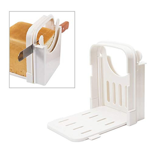 DSDecor Bread Slicer Foldable Bread Cutting Guide with 5 Slice Thicknesses Mold Bread Bagel Loaf Sandwich Cutter Slicer