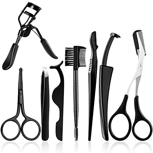 8 in 1 Eyebrow Grooming Set EBANKU Eyebrow Razor Eyebrow Scissors Eyebrow Tweezer Eyebrow Comb Eyebrow Scraping Nose Hair Scissors Eyelash Curler False Eyelashes Applicator Tool Eyebrow Tools Kit 8 in 1 Eyebrow Grooming Set EBANKU Eyebrow Razor Eyebrow Scissors Eyebrow Tweezer Eyebrow Comb Eyebrow Scraping Nose Hair Scissors Eyelash Curler False Eyelashes Applicator Tool Eyebrow Tools Kit