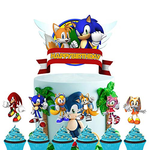 Set of Acrylic Sonic The Hedgehog Happy Birthday Cake Topper Sonic The Hedgehog Smash Cake Topper Sonic Themed Birthday Party Decoration Sonic Party Supplies 7Pcs Set of Acrylic Sonic The Hedgehog Happy Birthday Cake Topper Sonic The Hedgehog Smash Cake Topper Sonic Themed Birthday Party Decoration Sonic Party Supplies 7Pcs