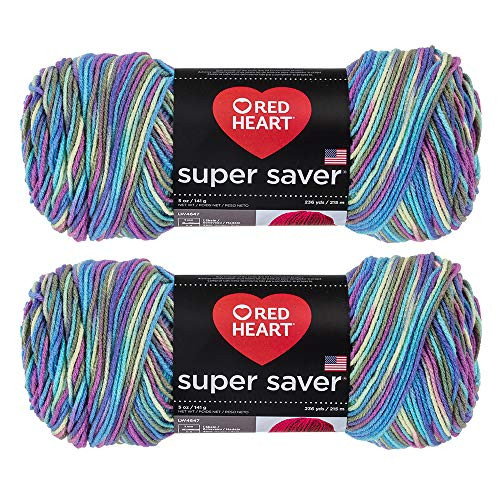 Bulk Buy: Red Heart Super Saver (2-Pack) (Monet, 5 oz Each Skein)