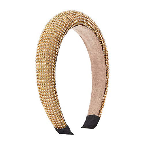 Velvet Padded Rhinestone Crystal Headband Wide Bejewelled Hairband Sparkly Party Headband Hair Accessories for Women Velvet Padded Rhinestone Crystal Headband Wide Bejewelled Hairband Sparkly Party Headband Hair Accessories for Women