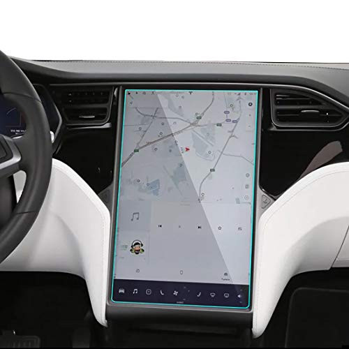 iTensodo for Tesla Model X and Model S Screen Protector Tesla Model X and Model S 17 Control Navigation Glass Screen Protector 9H HD Clear Tempered Glass Anti Fingerprint and Scratch Resistance