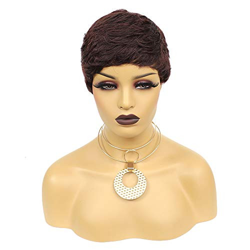VRVOGUE Short Human Hair Pixie Wigs Pixie Cut Short Black Wavy Wigs Layered Short Human Hair Wigs for Black Women Pixie Cut Wigs 33# VRVOGUE Short Human Hair Pixie Wigs Pixie Cut Short Black Wavy Wigs Layered Short Human Hair Wigs for Black Women Pixie Cut Wigs 33#