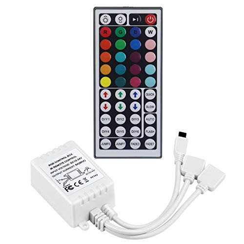 DUNZHITECH 2Port 44 Keys RGB IR Remote Control for 5050 2835 3528 RGB LED Strip Lights Output Voltage DC12V24V LED RGB IR Remote Control DUNZHITECH 2Port 44 Keys RGB IR Remote Control for 5050 2835 3528 RGB LED Strip Lights Output Voltage DC12V24V LED RGB IR Remote Control