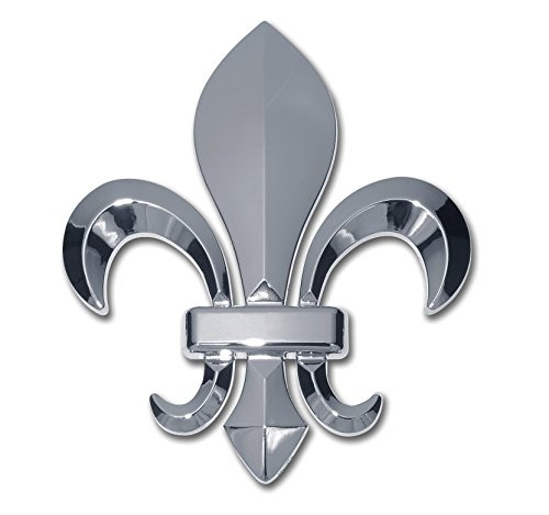 Elektroplate Fleur-de-Lis Chrome Auto Emblem Elektroplate Fleur-de-Lis Chrome Auto Emblem