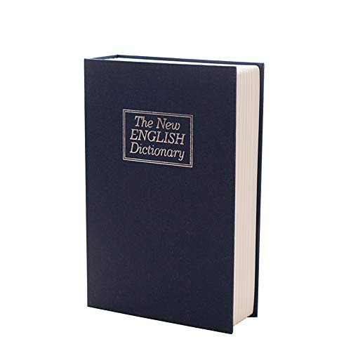 Book Safe Box Dictionary Diversion Lock Box Key Lock Safe Secret Hidden Metal Lock Box Money Hiding Box Collection Box Black
