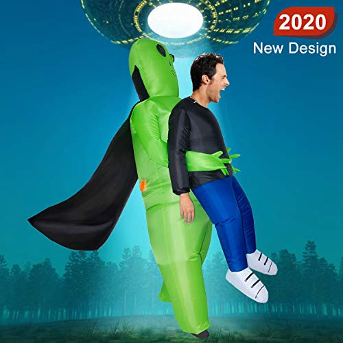 Inflatable Alien Rider Costume With cloakHalloween Costume for Adults and Kids Inflatable Costumes Cosplay Party Dress Up