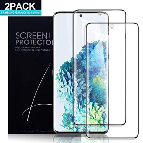 Yersan 2 Pack for Samsung Galaxy S20 Ultra Screen Protector Ultrasonic Fingerprint Compatible Case Friendly 3D Curved Full Coverage HD Protetive Film for Samsung Galaxy S20 Ultra 5G 69 Inch